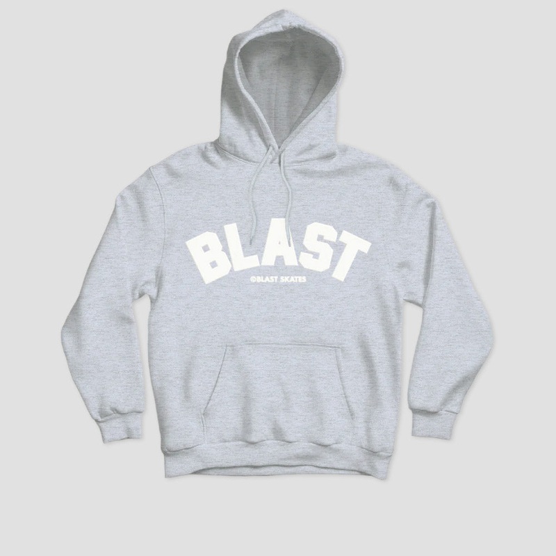 Blast Skates Puff Print Blast Hood Ash Grey Small