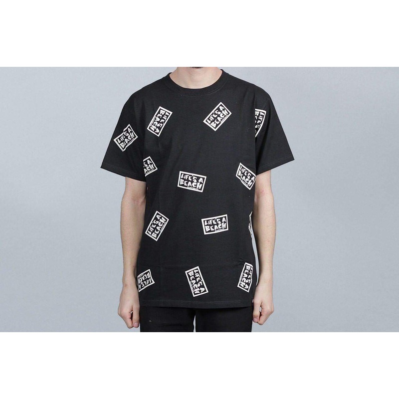 Life’s A Beach All Over T-Shirt Black Medium