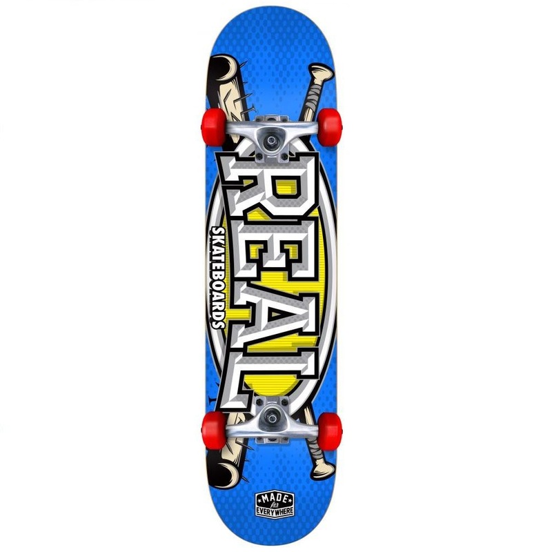 Real Slugger Mini Skateboard Blue – 7.3″