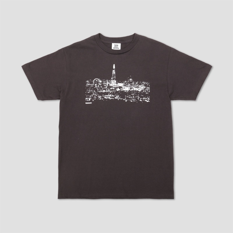Slam City Skates Skyline T-Shirt Black Small