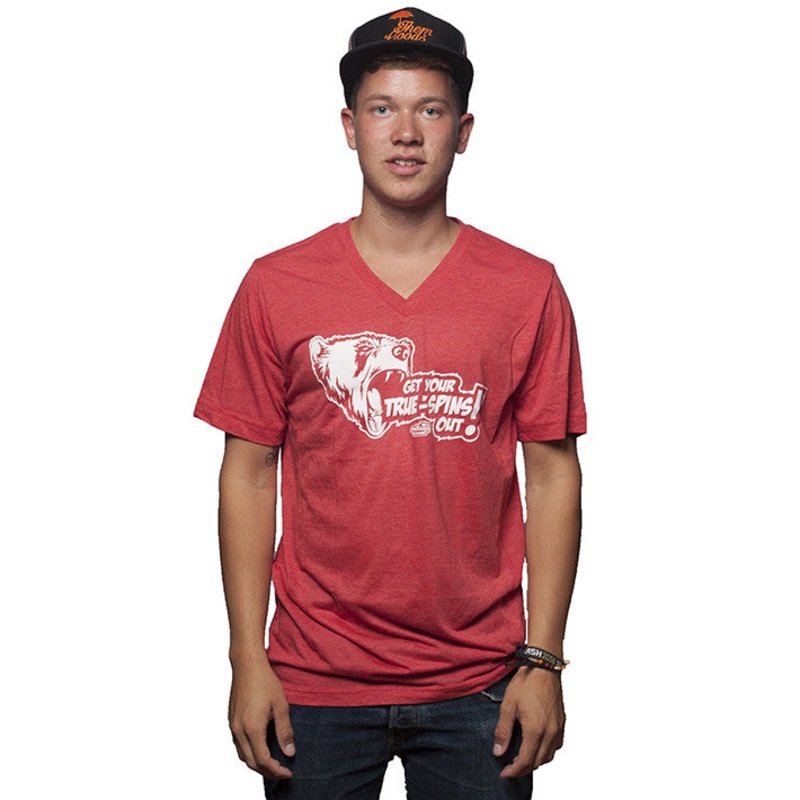True Spin V-neck red S