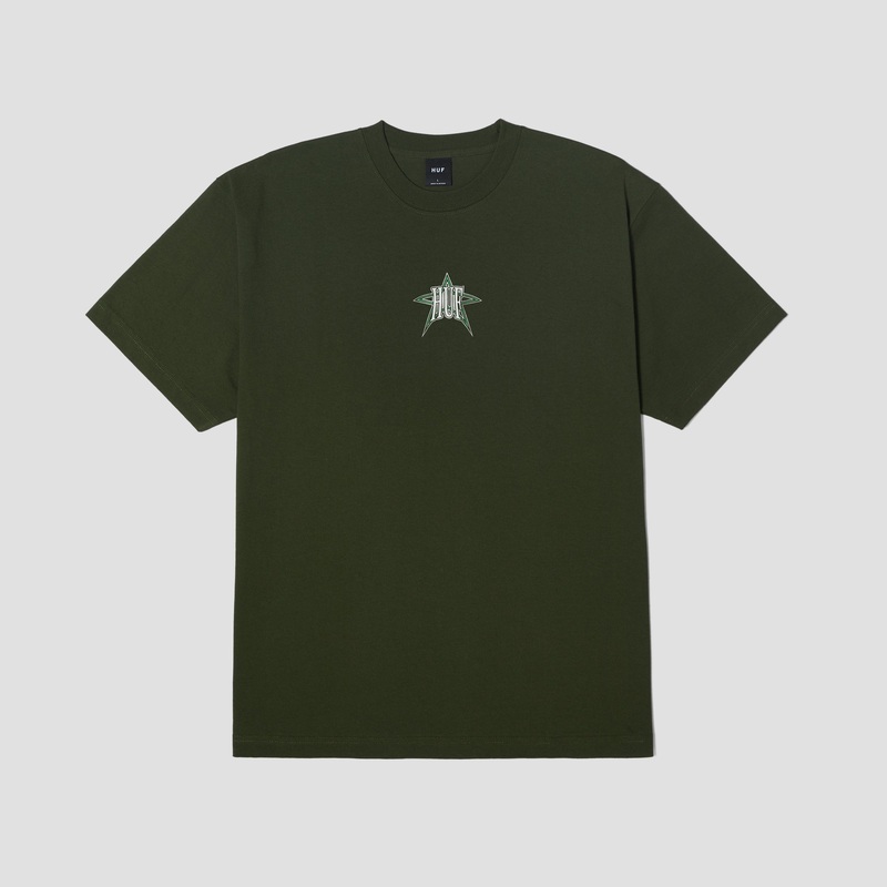 HUF Galactic Shortsleeve T-Shirt Hunter Green Small