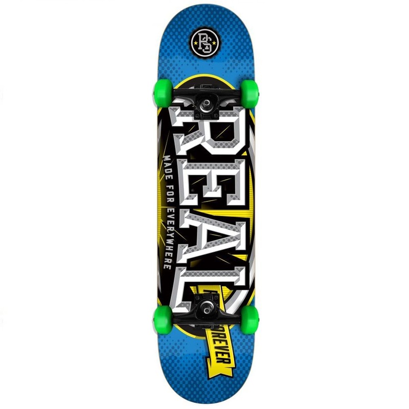Real League Oval Mini Skateboard Blue – 7.3″