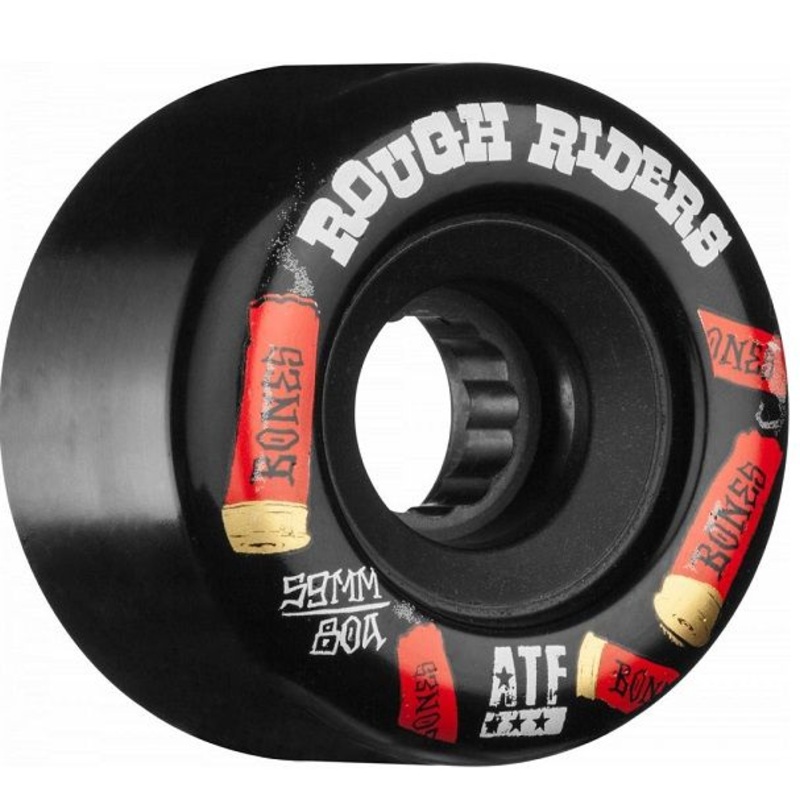 Bones ATF Rough Riders Shotgun Black Skateboard Wheels – 59mm 80a