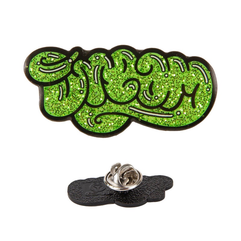 Enamel Pin Glitter Green