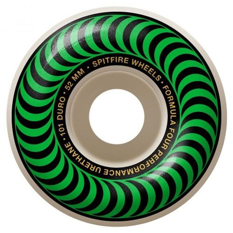 Spitfire Formula Four Classics Green Skateboard Wheels – 52mm 101du