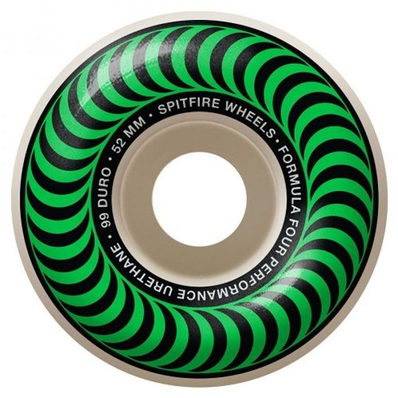 Spitfire Formula Four Classics Green Skateboard Wheels – 52mm 99du