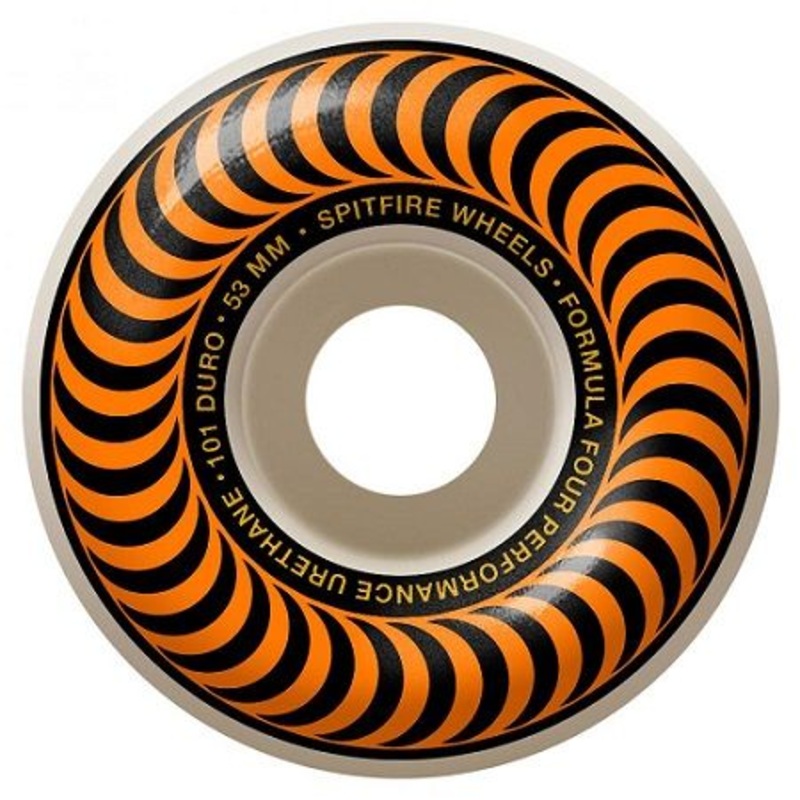 Spitfire Formula Four Classics Orange Skateboard Wheels – 53mm 101du