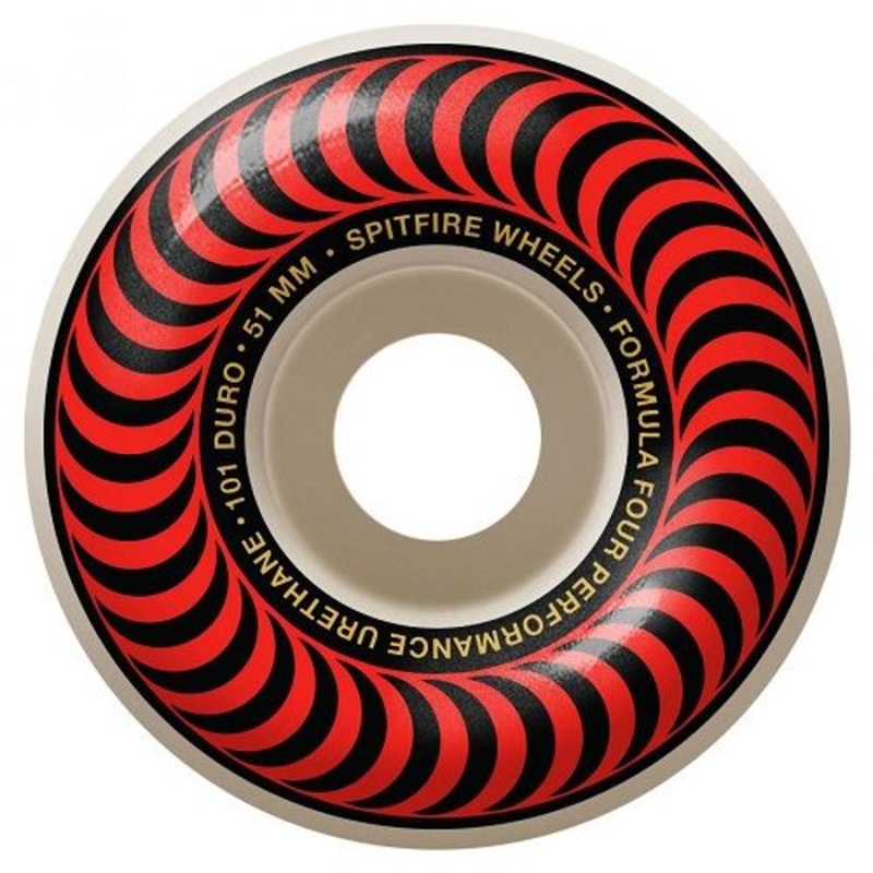 Spitfire Formula Four Classics Red Skateboard Wheels – 51mm 101du