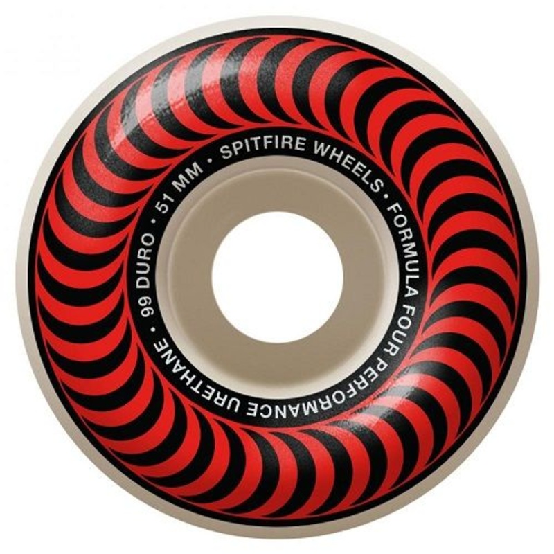 Spitfire Formula Four Classics Red Skateboard Wheels – 51mm 99du