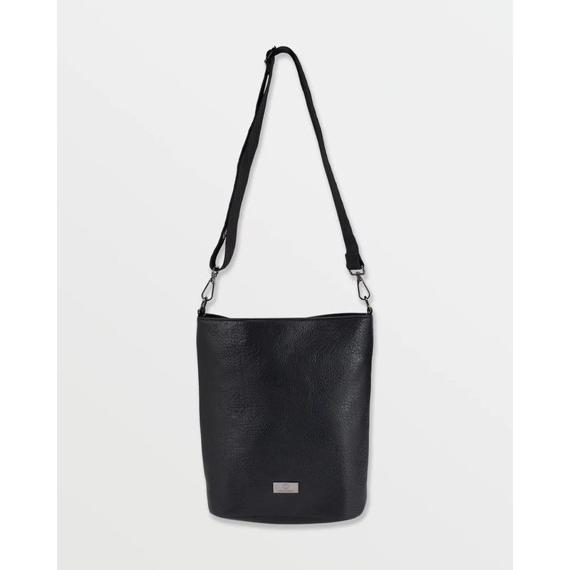 Volcom Strapped PU Shoulder Bag BLK NS