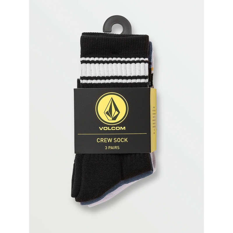 Volcom Youth Full Stone Socks 3 Pack MLT OSFM