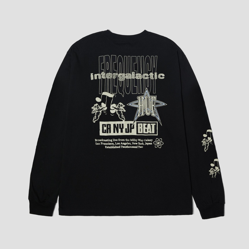 HUF Intergalactic Frequency Longsleeve T-Shirt Black Small