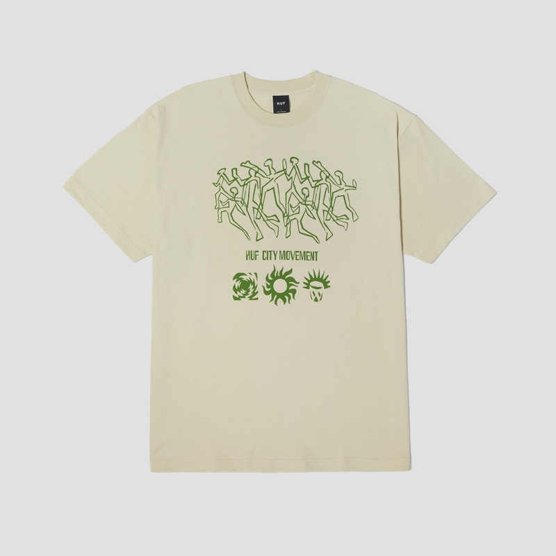 HUF Movement Shortsleeve T-Shirt Stone Small