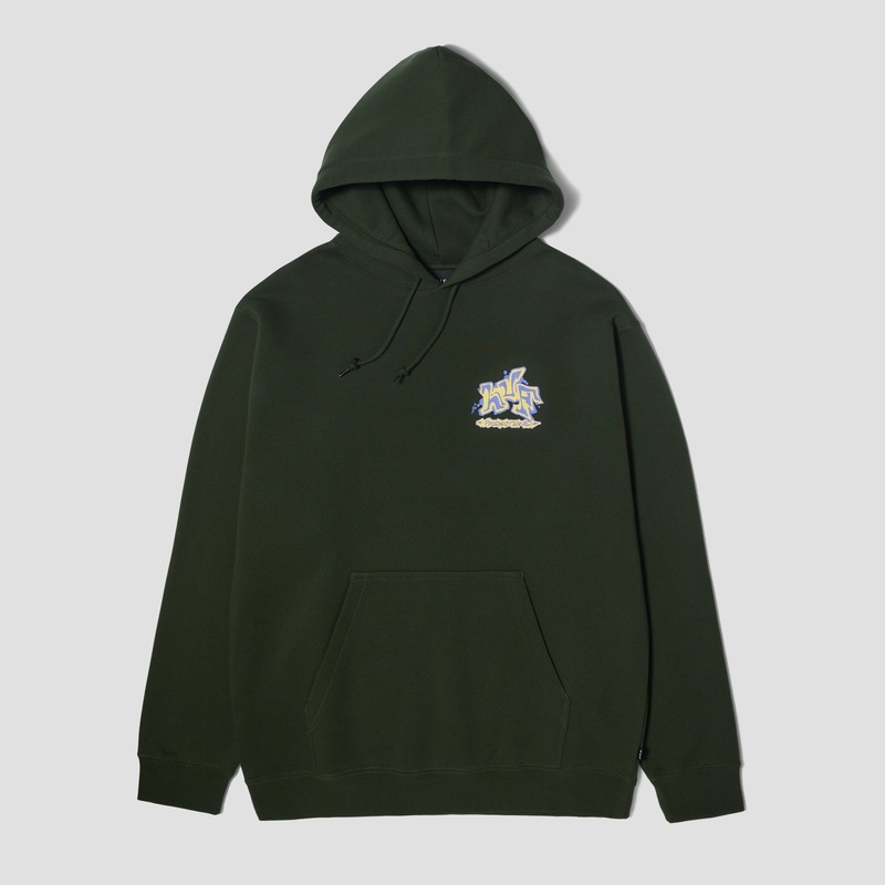 HUF Productions Pullover Hood Hunter Green Small