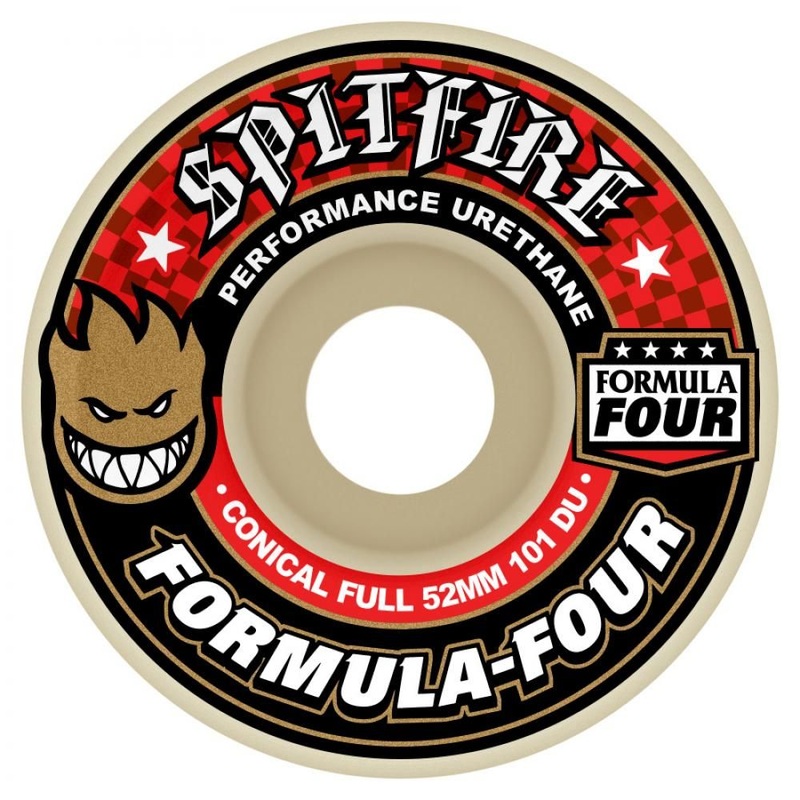 Spitfire Formula Four Conical Full Skateboard Wheels – 52mm 101D