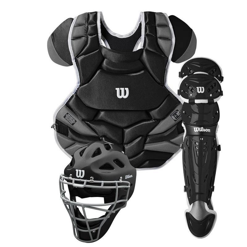 Wilson C1K NOCSAE Catcher’s Gear Kit Adult Black