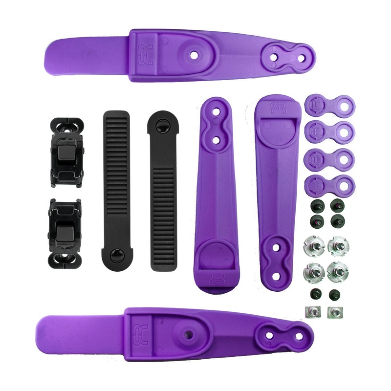 Ankle buckle SBM2 Double Strap logo set purple S