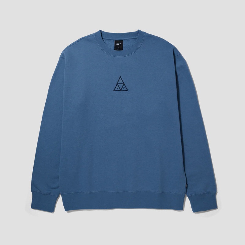 Huf Set Triple Triangle Crewneck Slate Blue Small