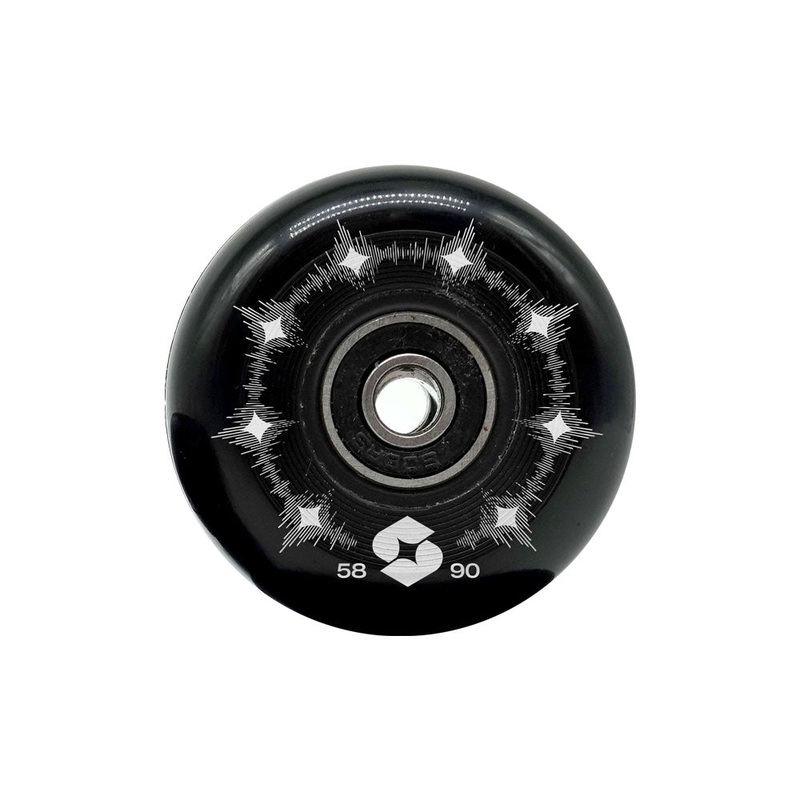 Omni Wheels 58mm/90A black 4-pack + Bearings