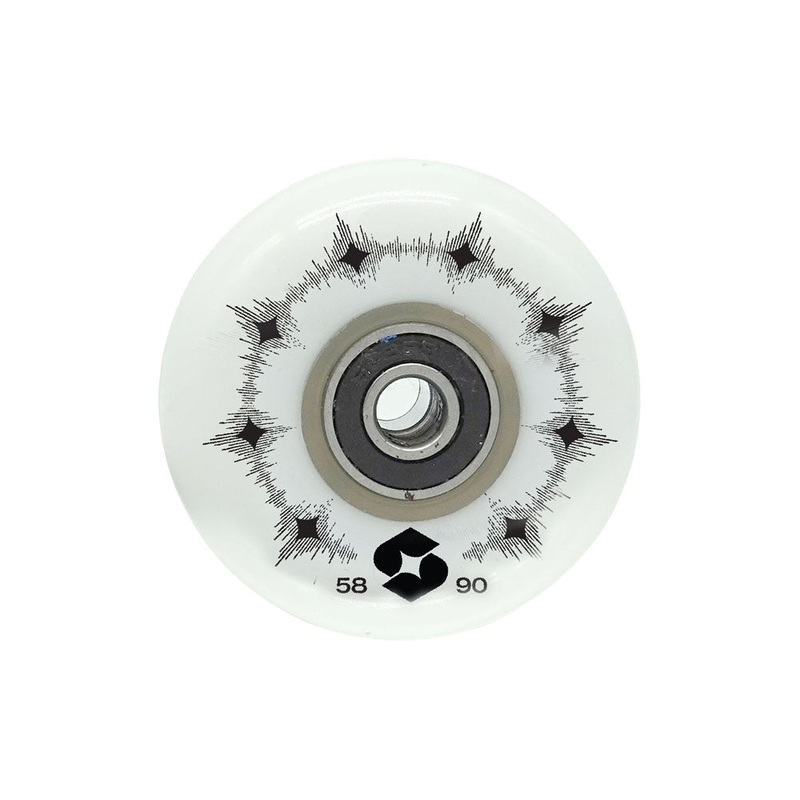 Omni Wheels 58mm/90A white 4-pack + Bearings