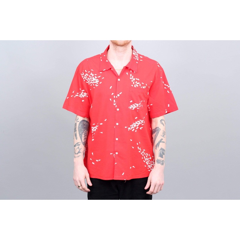 Brixton Lovitz Woven Shirt Red / White Small