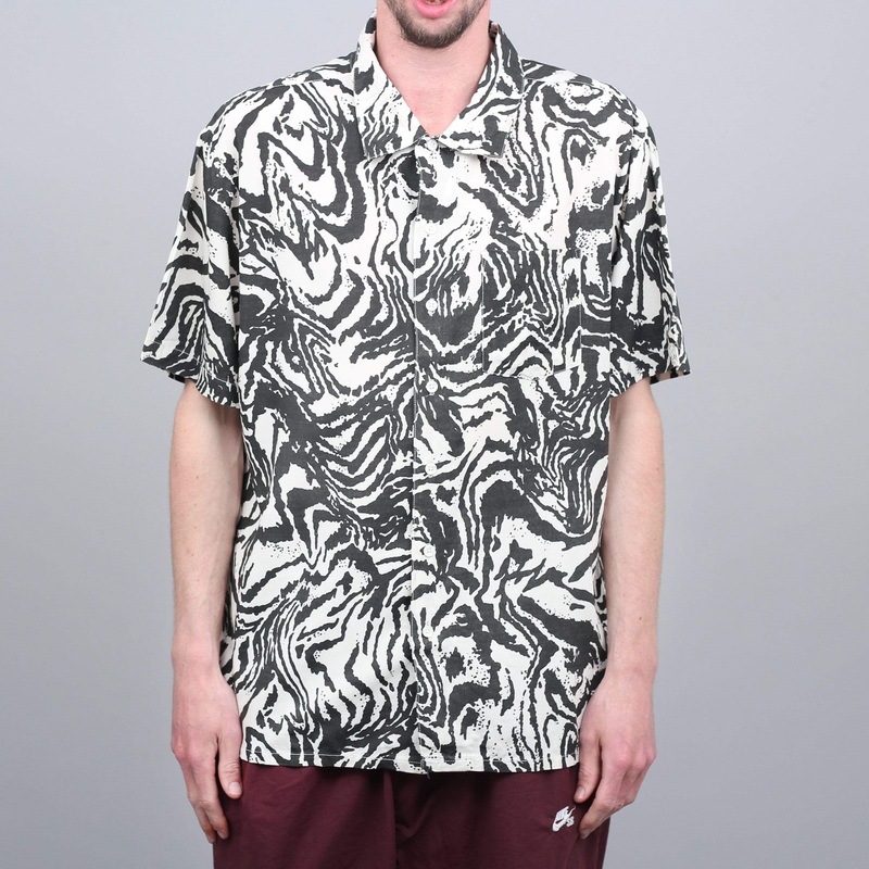 Brixton Lovitz Woven Shirt Washed Black / Bone Small