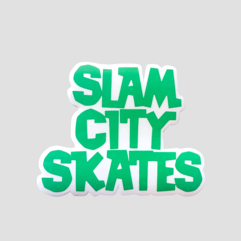 Slam City Skates Classic Logo Sticker Green