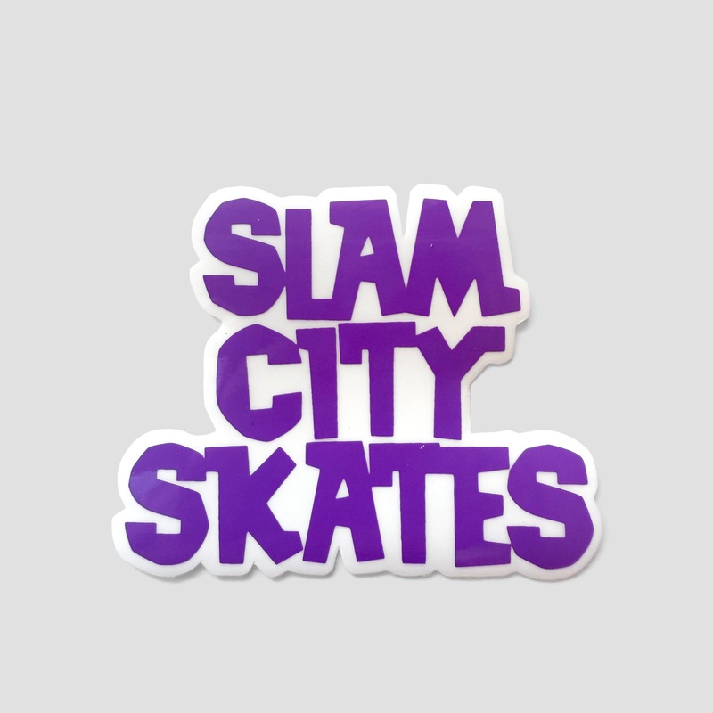 Slam City Skates Classic Logo Sticker Purple
