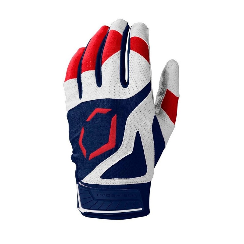 EVOSHIELD SRZ 1 Batting Glove Youth S Navy/Scarlett