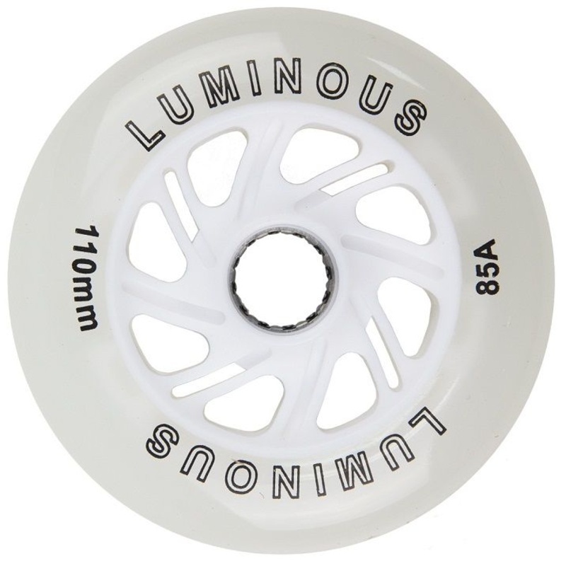 Luminous Light Up Inline Skate Wheel White 110mm 85a – (Single Unit)