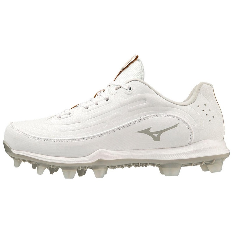 Mizuno 9-Spike Advanced Finch Elite 6 Low Women’s TPU Molded Softball Cleat 5 White