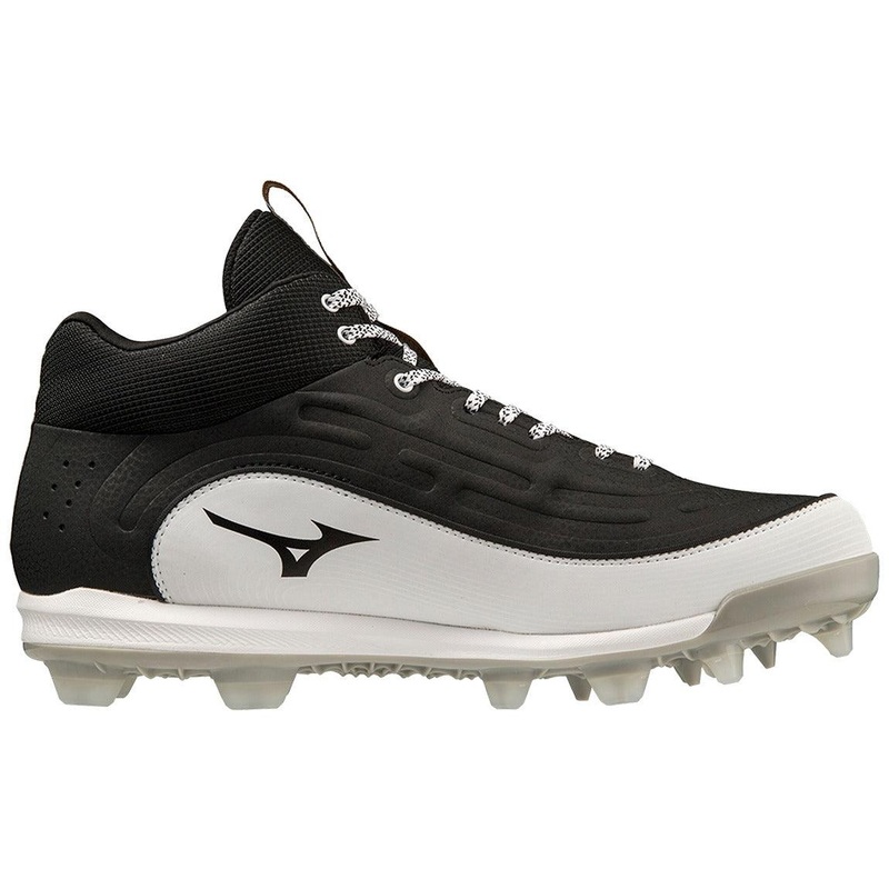 Mizuno Ambition 3 Mid TPU Men’s Molded Baseball Cleat 6 Black/White