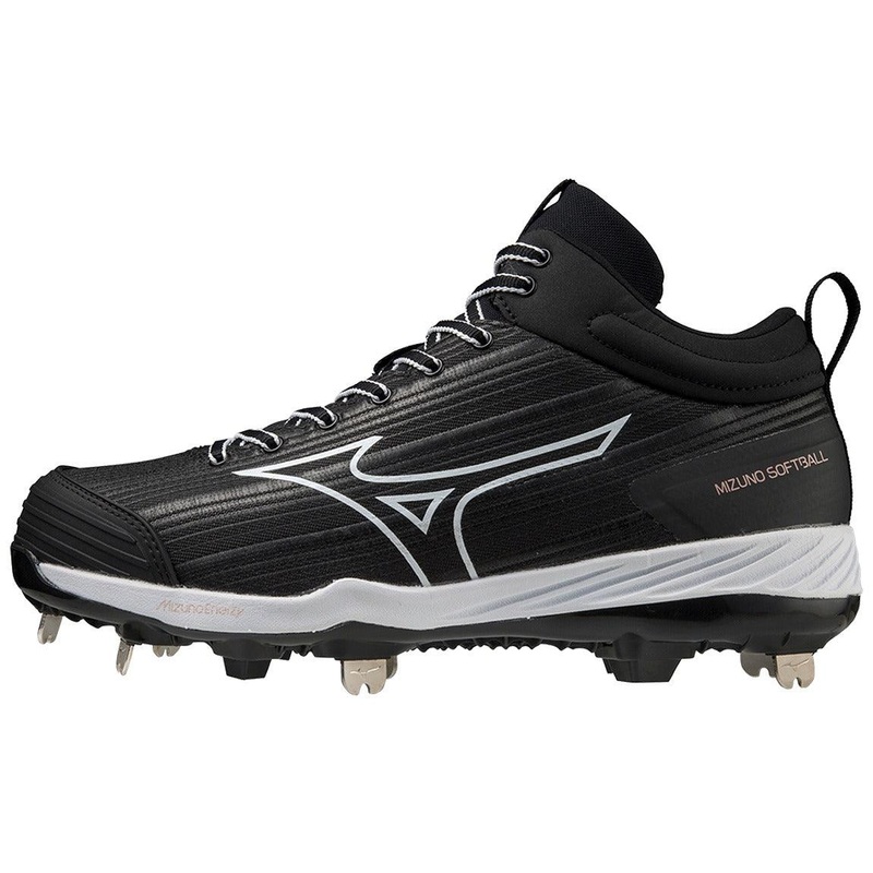 Mizuno Sweep 6 Low Women’s Metal Softball Cleat 6 Black/White