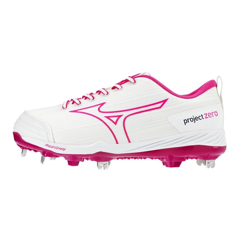 Mizuno Sweep 6 Low Women’s Metal Softball Cleat 6 White