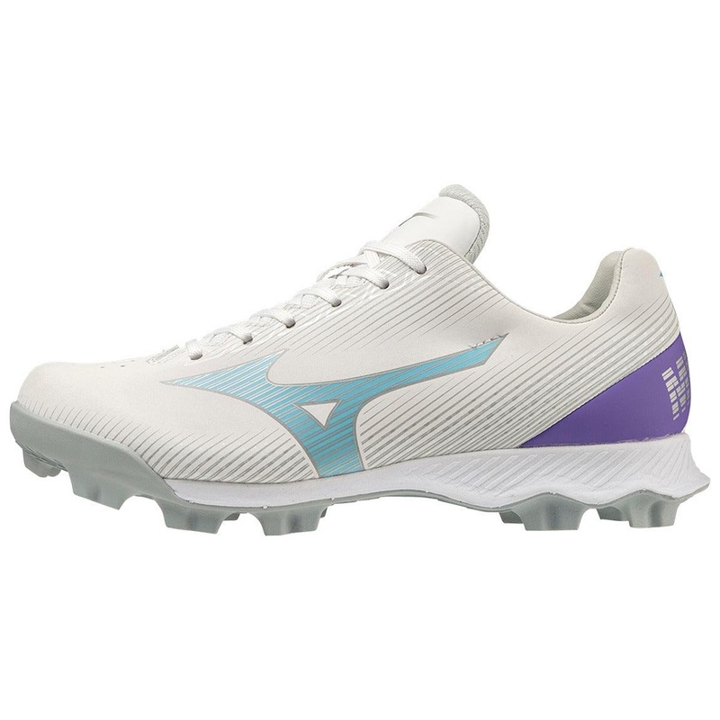 Mizuno Wave Finch Lightrevo Low TPU Womens Molded Softball Cleat 6 White
