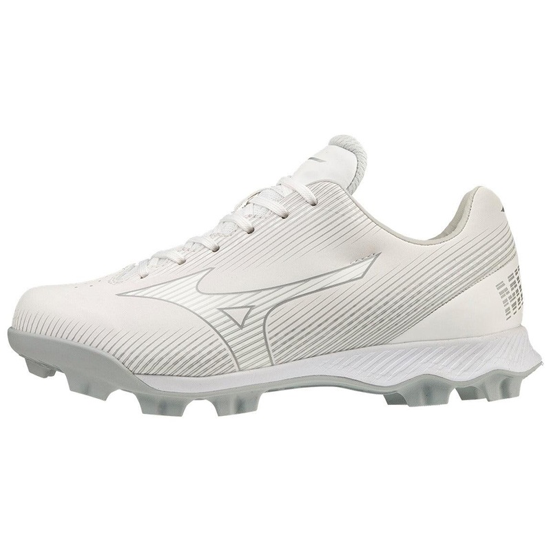 Mizuno Wave Finch Lightrevo Youth Girls Molded Softball Cleat 2.5 White