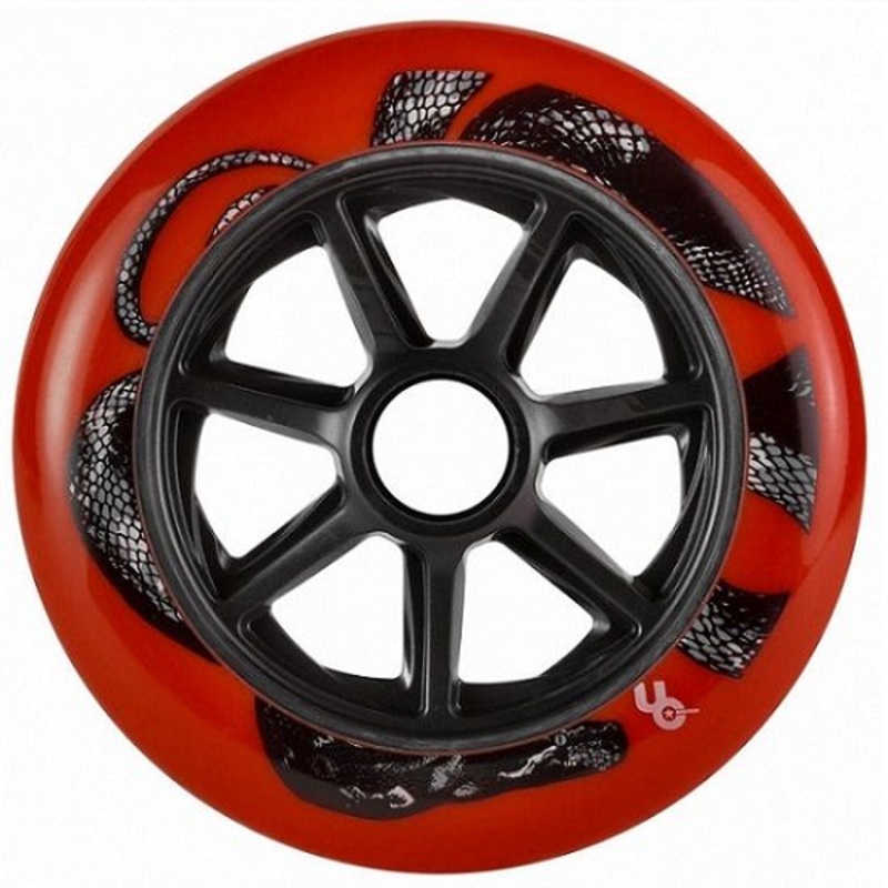 Undercover Python Red Inline Skate Wheels – 125mm 88a Set of 6