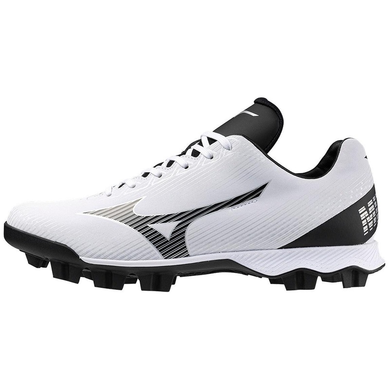 Mizuno Wave Lightrevo Low TPU Men’s Molded Low Baseball Cleat 6 White/Black