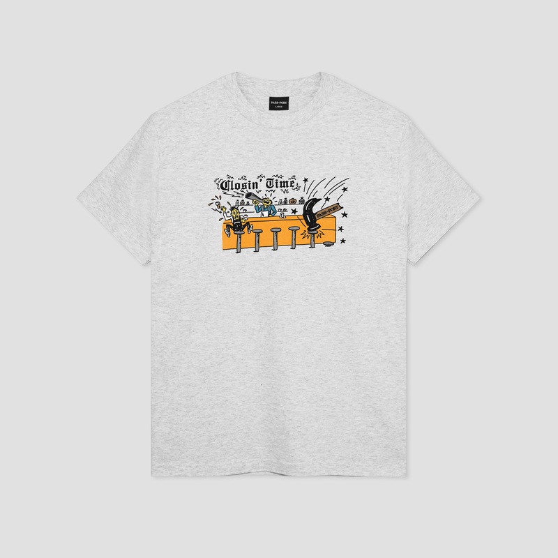 Passport Closin’ Time T-Shirt Ash Small