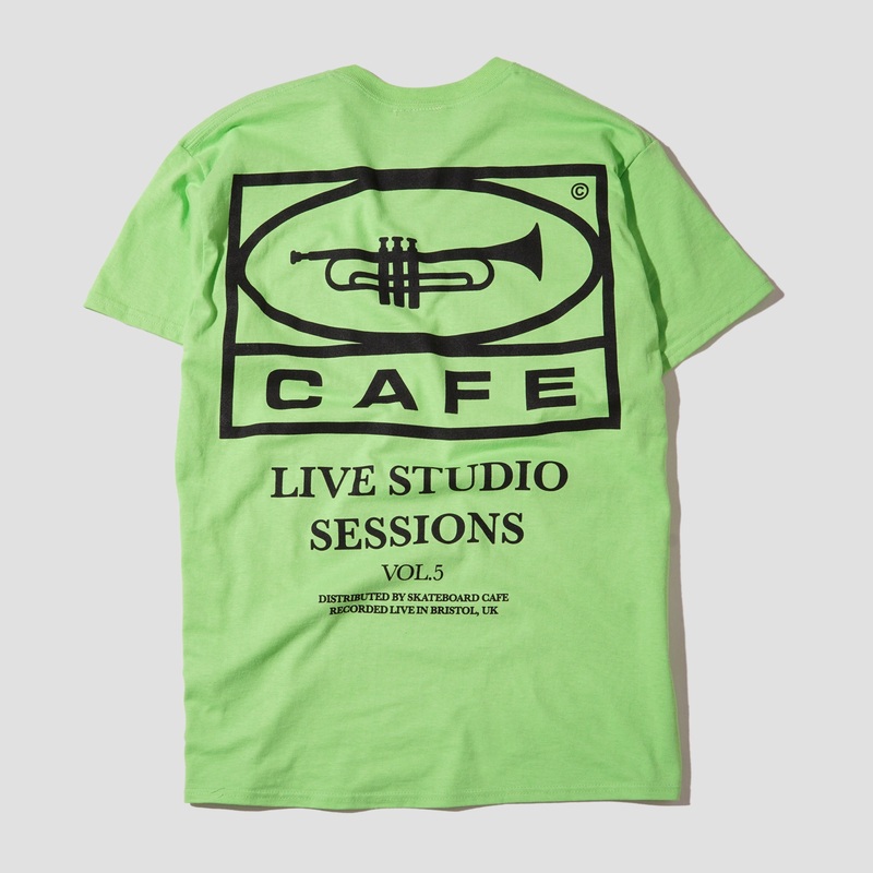 Skateboard Cafe 45 T-Shirt Lime / Black Small