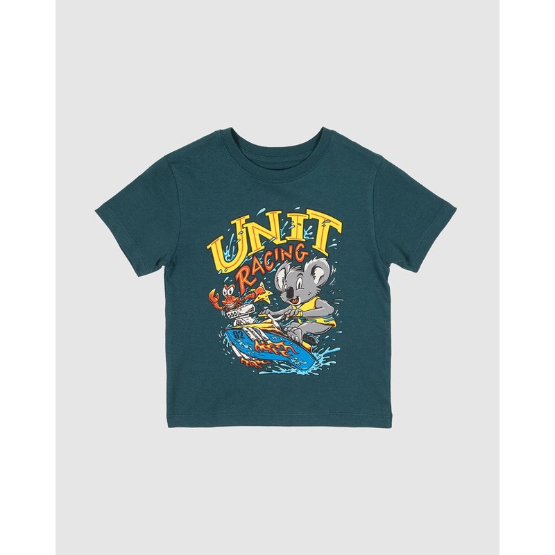 Unit Splash Kids Tee DK TEAL 0