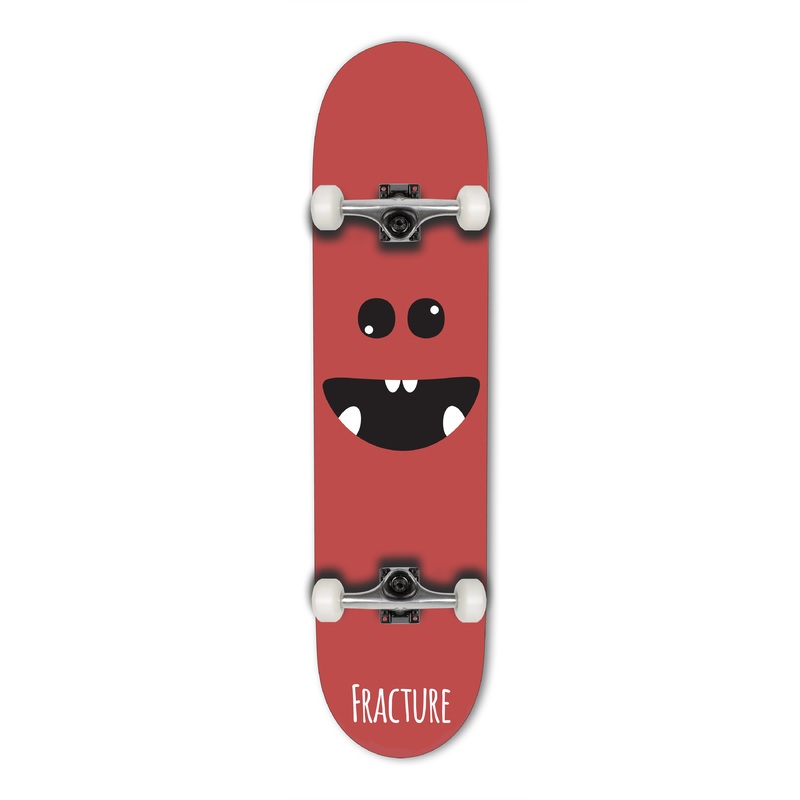 Fracture Lil Monsters Red Complete Skateboard – 8.0″