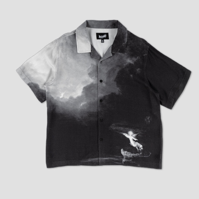 Welcome Hope Rayon Shirt Black Small