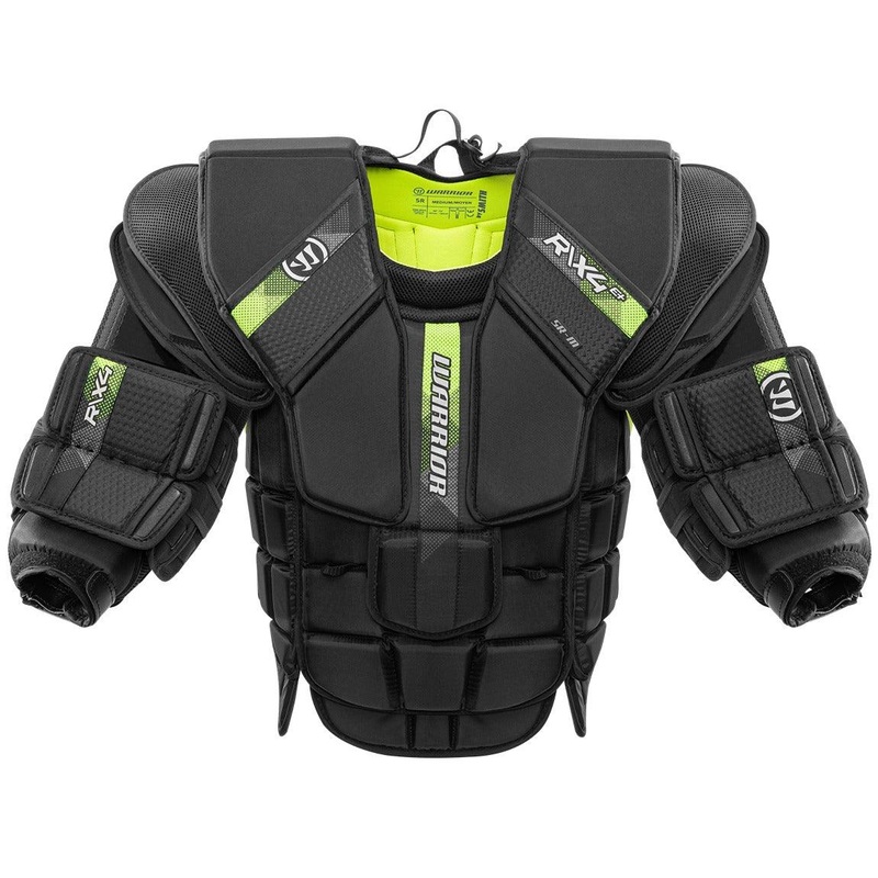 Warrior Ritual X4 E Goalie Chest Protector – Senior S Black