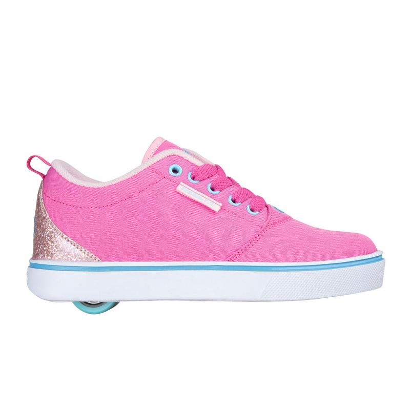 Heelys Pro 20 – Pink/LT Pink/Turquoise Canvas UK 12J