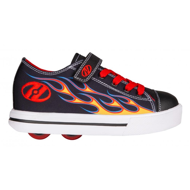 Heelys X2 Snazzy X2 – Black/Yellow/Red Flame UK 11J
