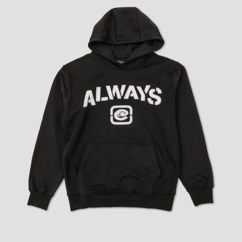 Always Stencil Pullover Hoodie Black Small
