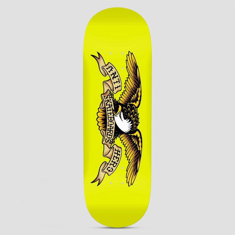 Anti Hero 10 Classic Eagle Horse Pill Skateboard Deck Yellow