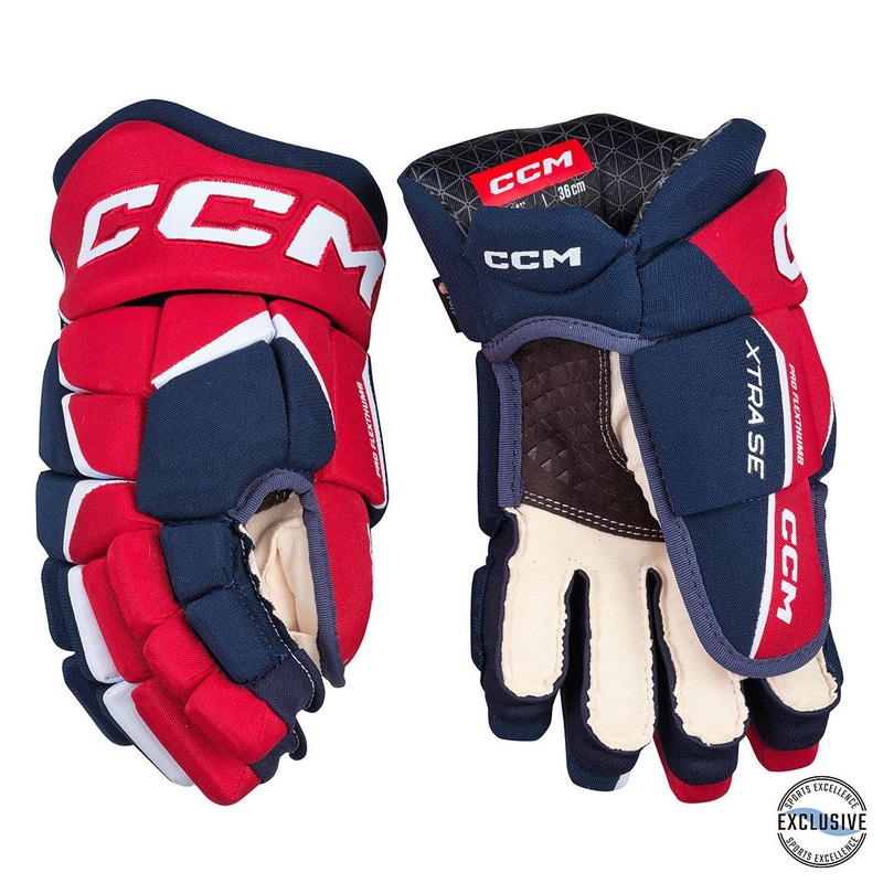 CCM Jetspeed XTRA SE Hockey Gloves – Junior 11 Navy/White
